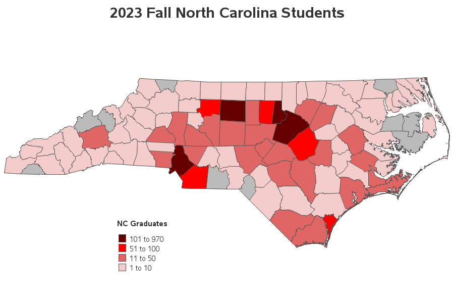 Fall 2023 graduates from North Carolina.